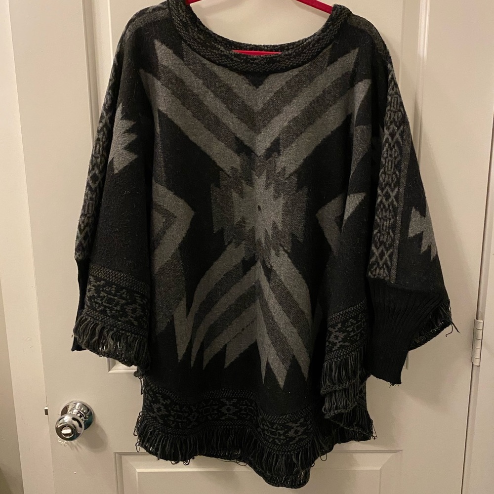 Cape Style Sweater Poncho